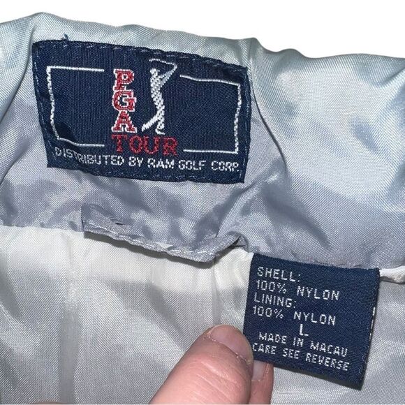 PGA Tour Vintage Men's Black, Red, & Gray Windbreaker Jacket Large EUC - Picture 3 of 4